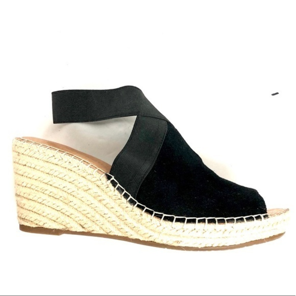 GENTLE SOULS suede wedge sandals